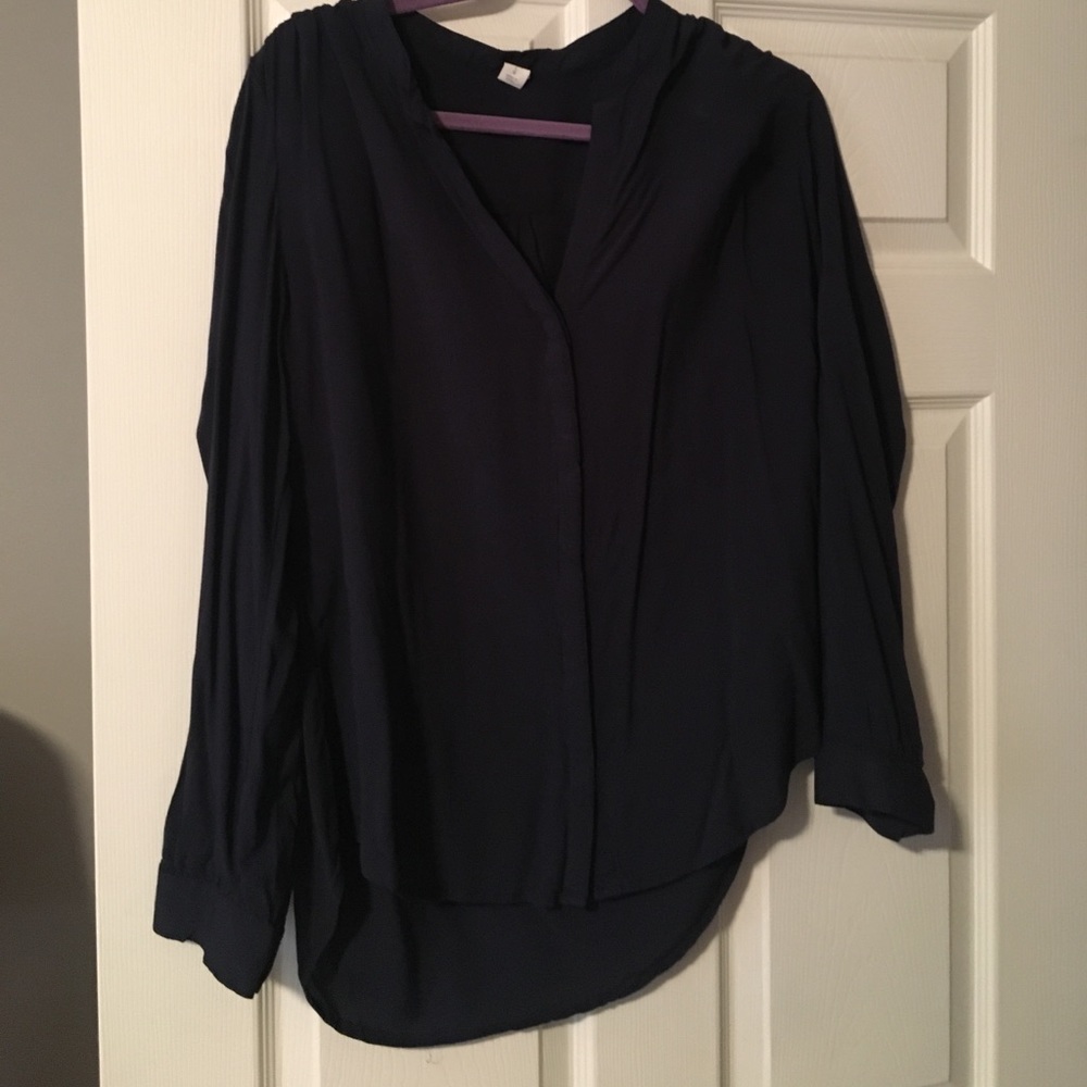 Old Navy - Navy Blue Blouse Size L - Like New