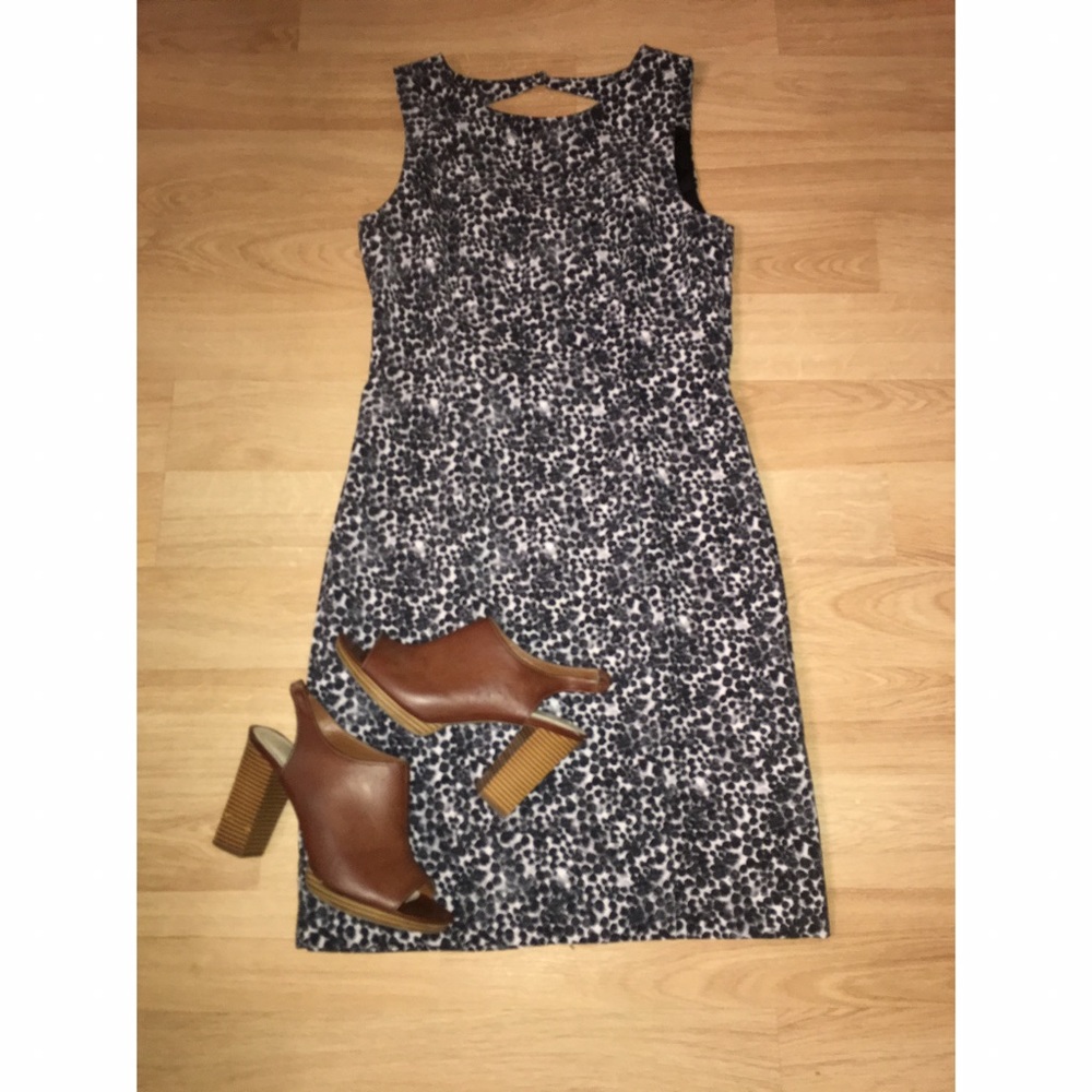 Black and white cheetah print dress