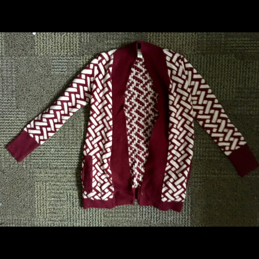 Herringbone Print Cardi
