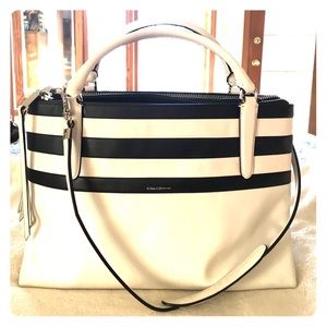 Black and Whited Coach Purse