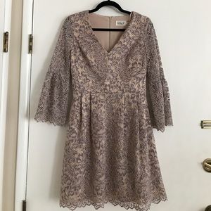 Eliza j lace bell sleeve dress