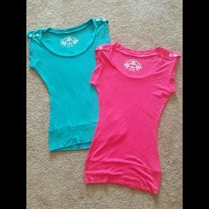 NWT New Pink and Blue Summer Shirts Derek Heart