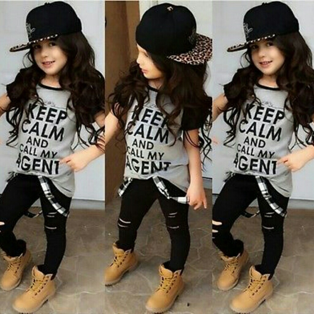 [2T 3T] - Kid Celebrity Distressed Set - Picture 2 of 3