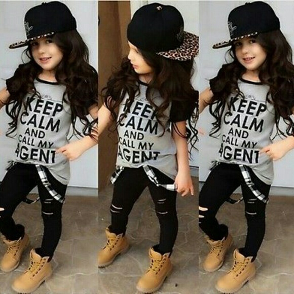 [2T 3T] - Kid Celebrity Distressed Set - Picture 2 of 3