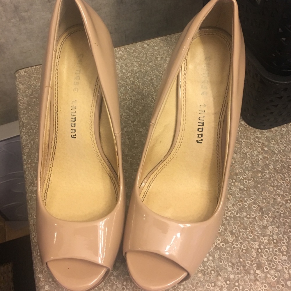 Chinese laundry nude platform heels