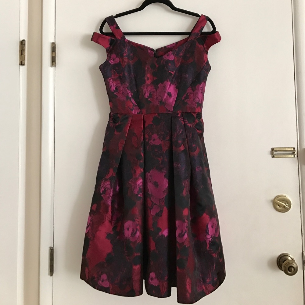 Maggy London pink and red dress