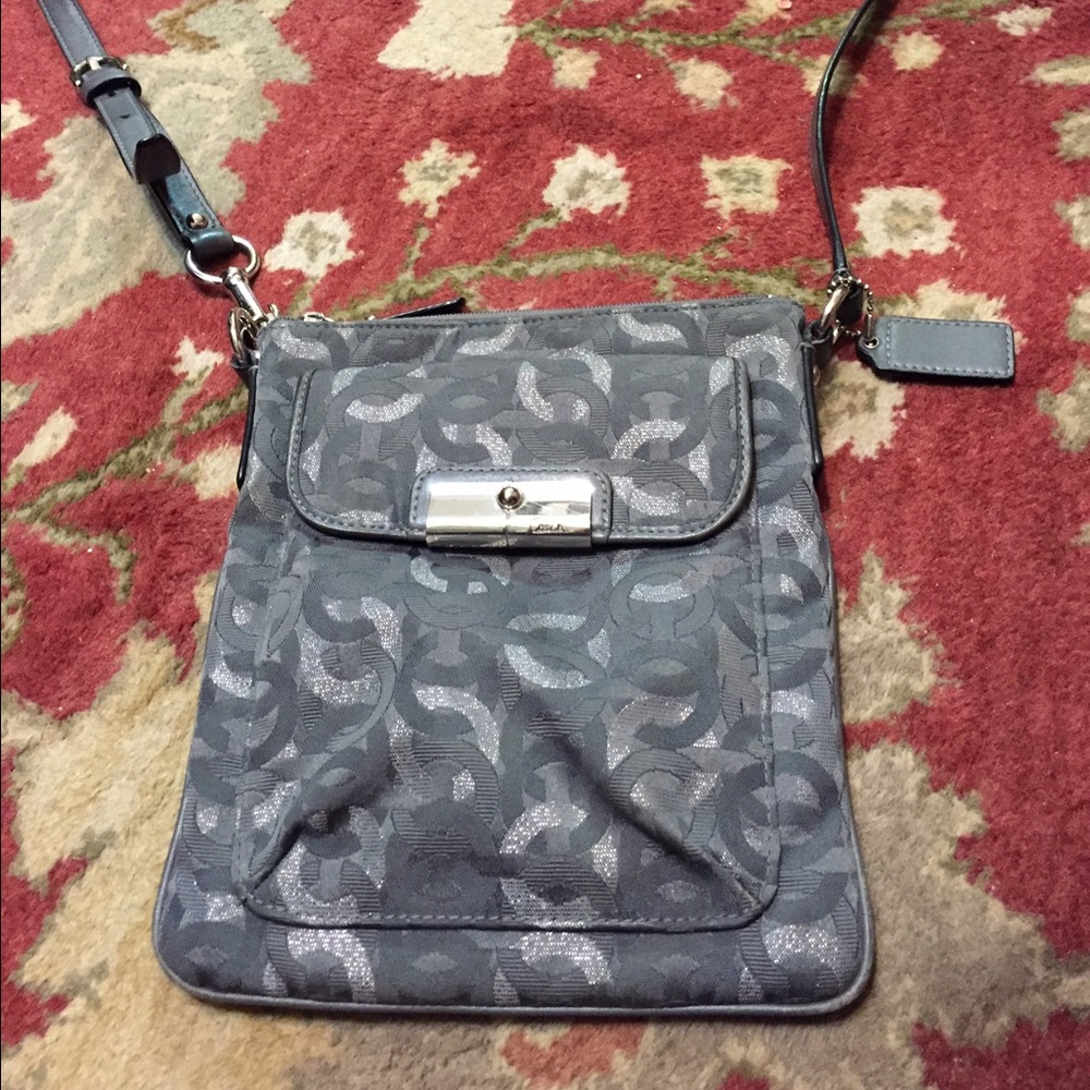 Coach Gray Crossbody Signature Handbag