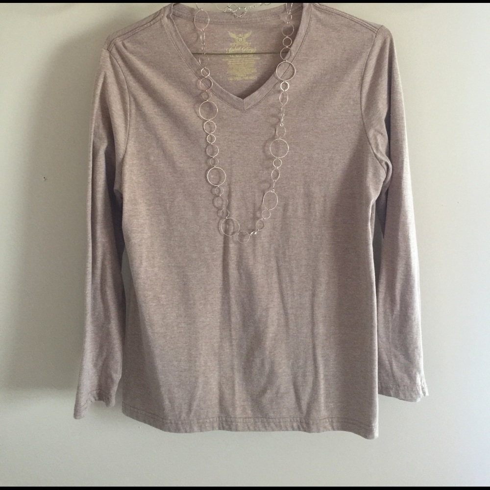 Long Sleeve Tan Top