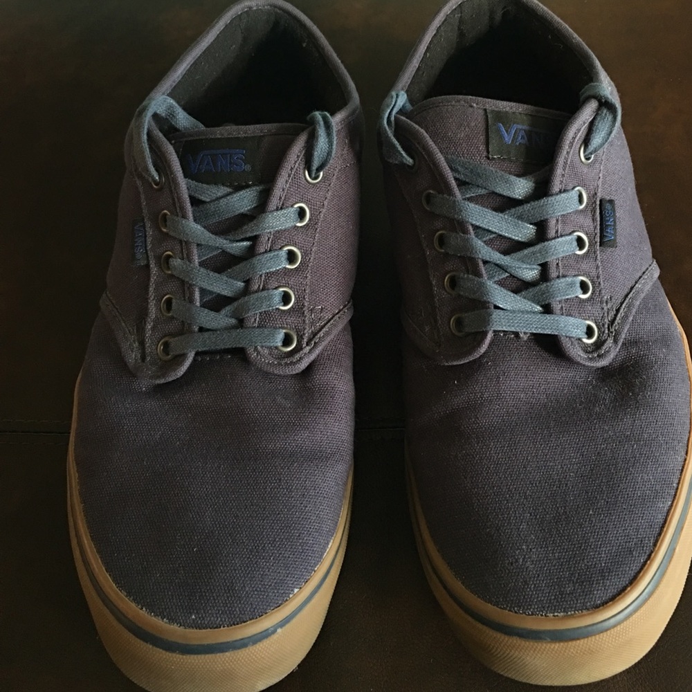 Vans Atwood mens size 13 navy blue/brown