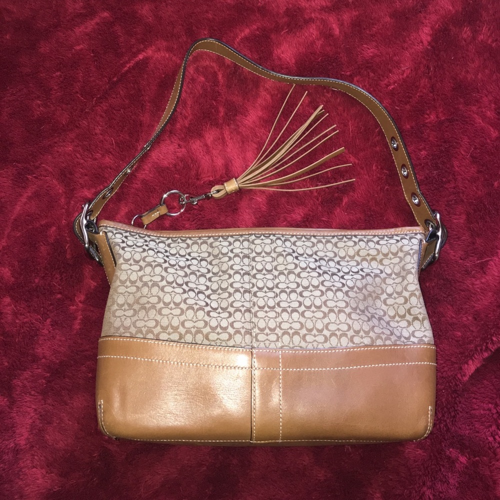 Tan Coach Hand Bag #coach