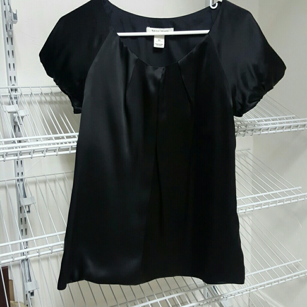 Black satin top from White House Black Market
