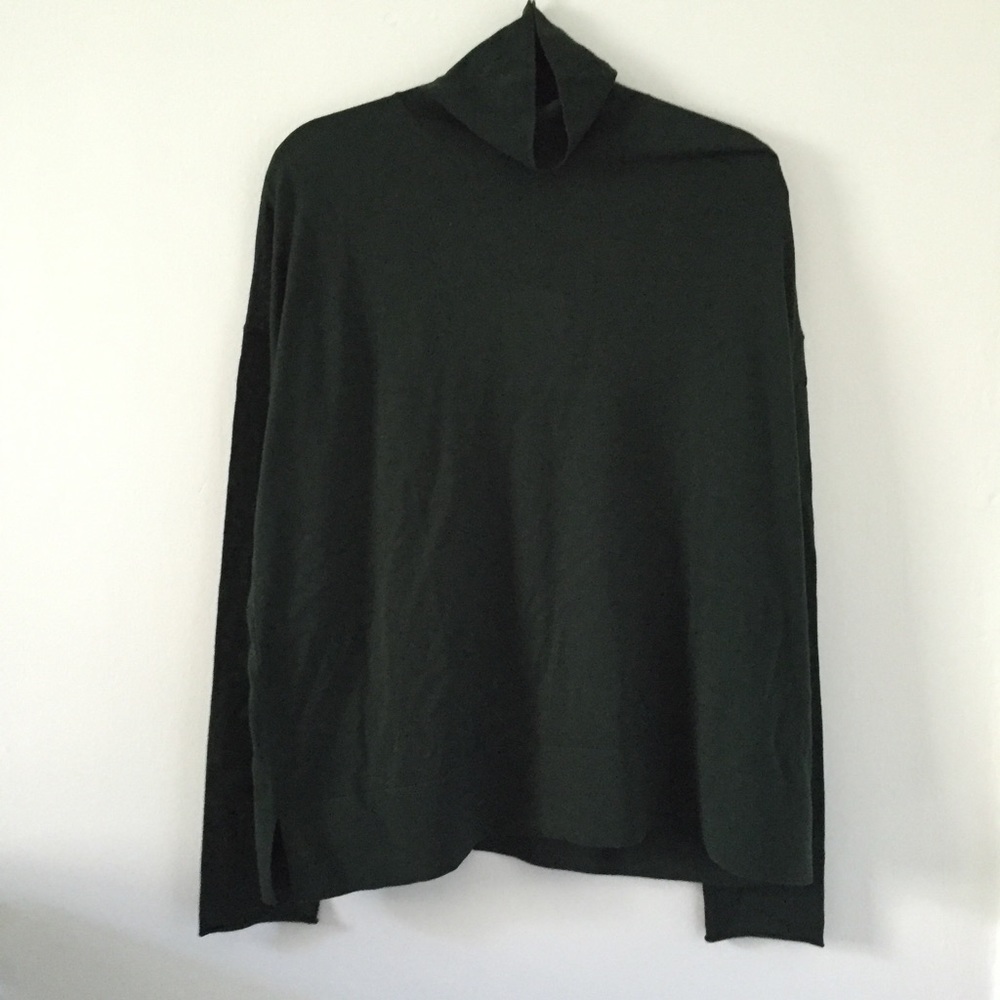 & Other Stories Green Turtleneck Sweater - Picture 3 of 5