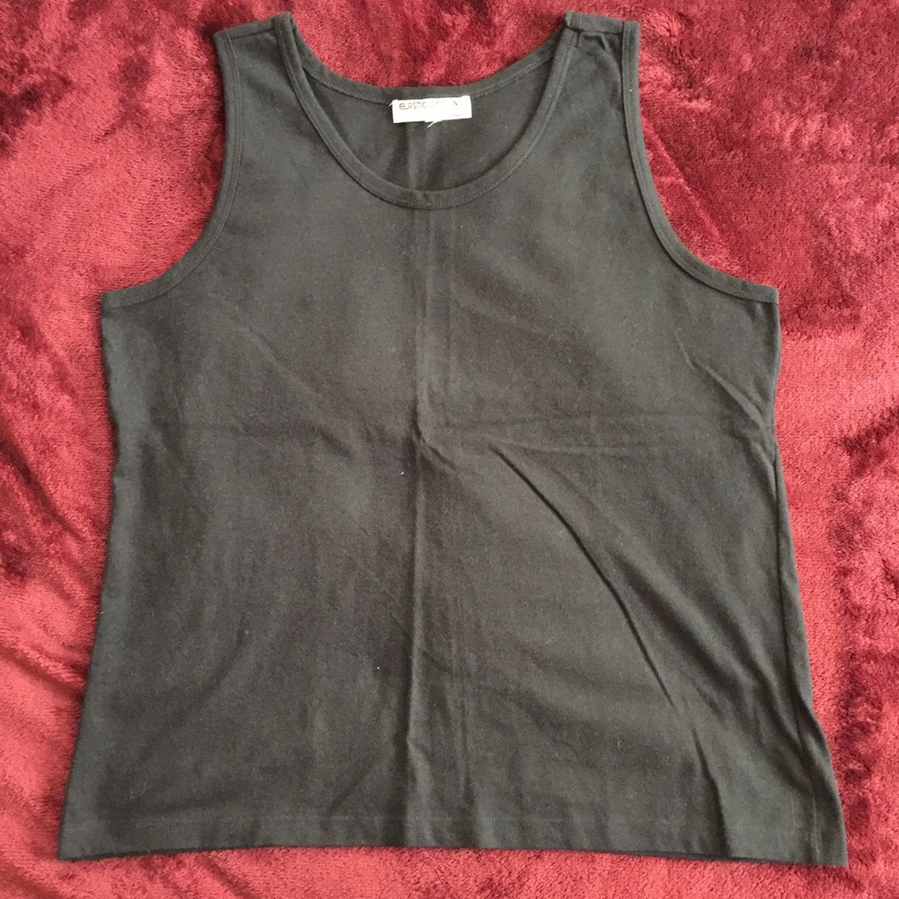 ♦️ Buy 2 Get 1 Free! XL Black Sleeveless Cotton Shell