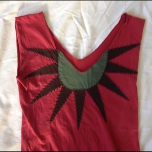 Sunburst V-Neck Tank - 100% Cotton