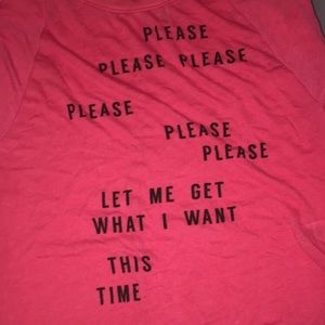 Pink "Please Let Me Get What I Want This Time" top