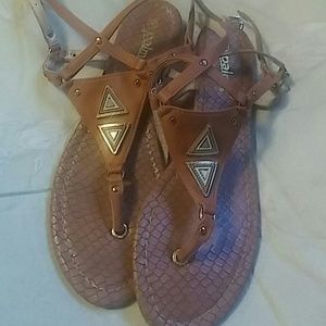 Cognac sandals