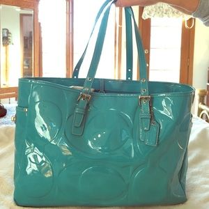 Teal Coach Purse