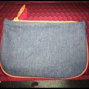 Denim ipsy bag with matte bronze & eye/lip cream