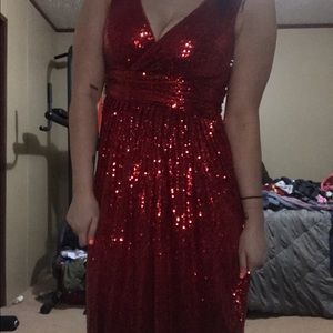 Red sequin Gown