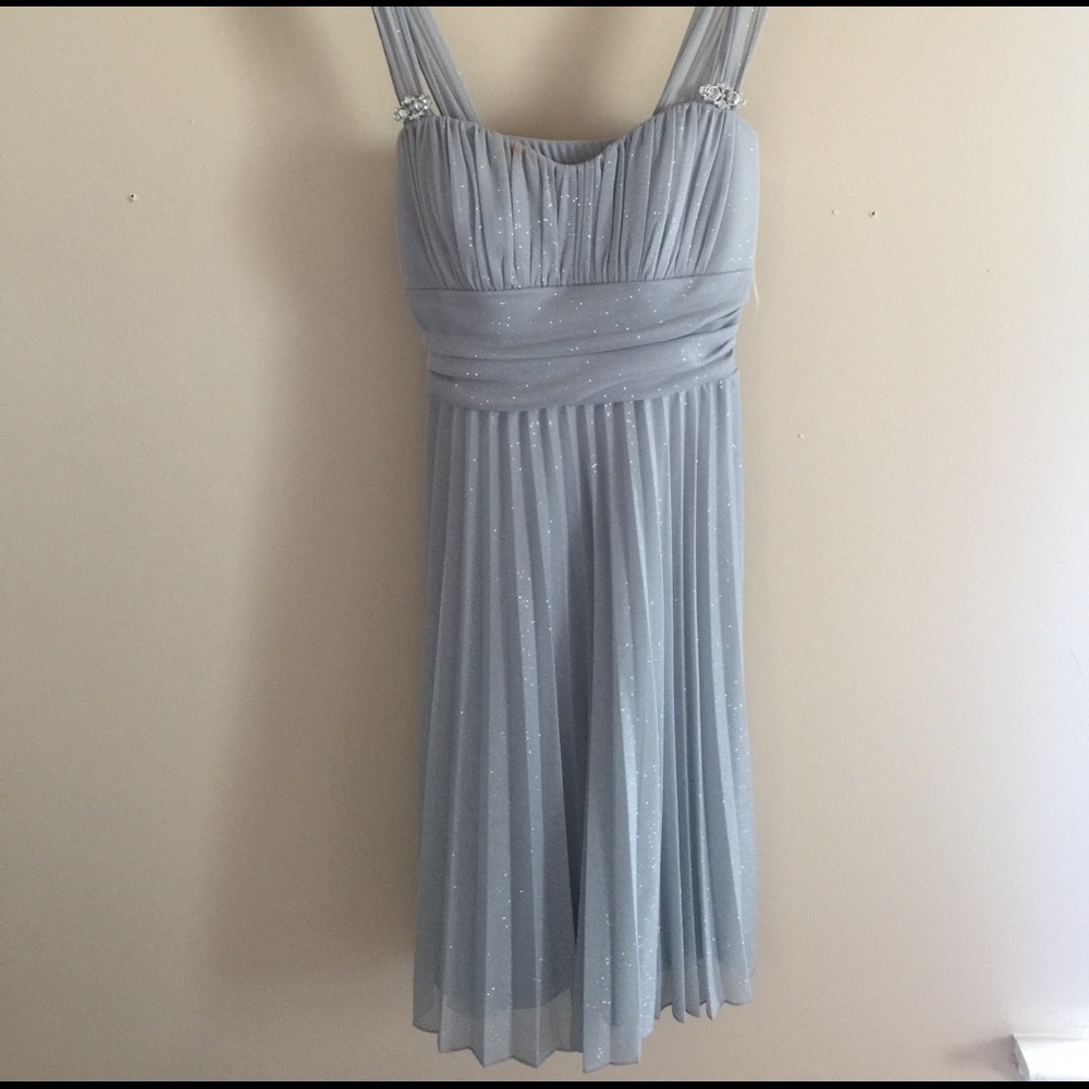 Sparkly Silver Evening Dress