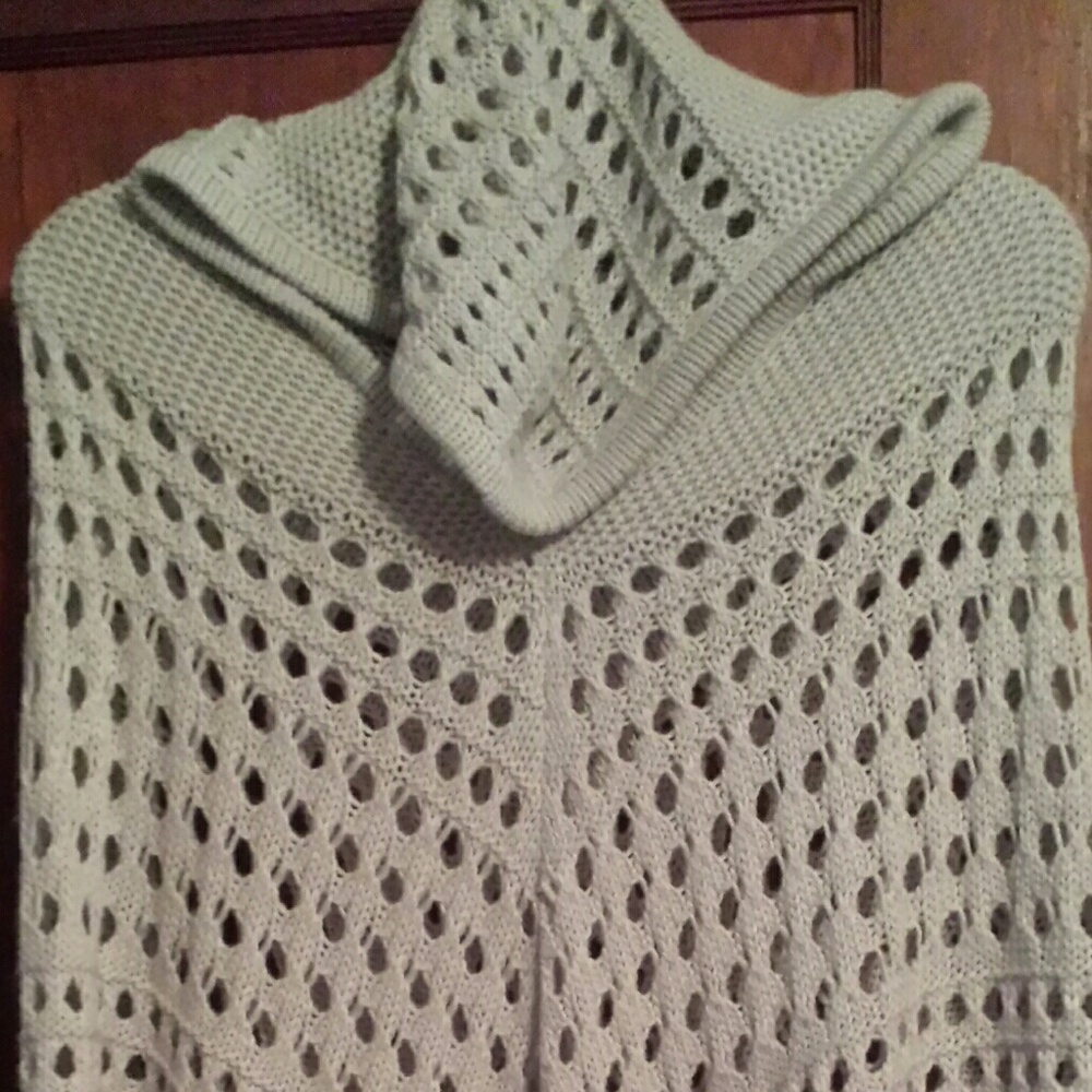 Crocheted poncho