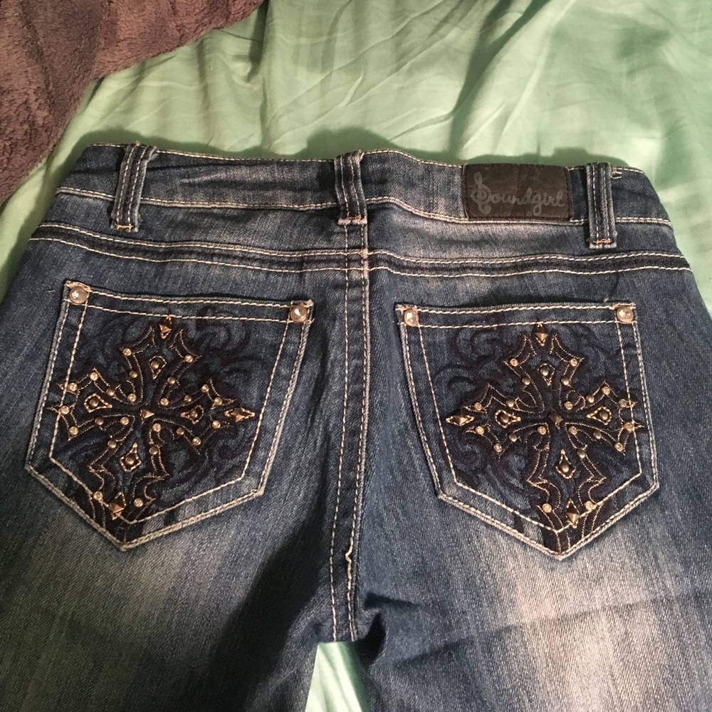 Sound girl skinny bling jeans