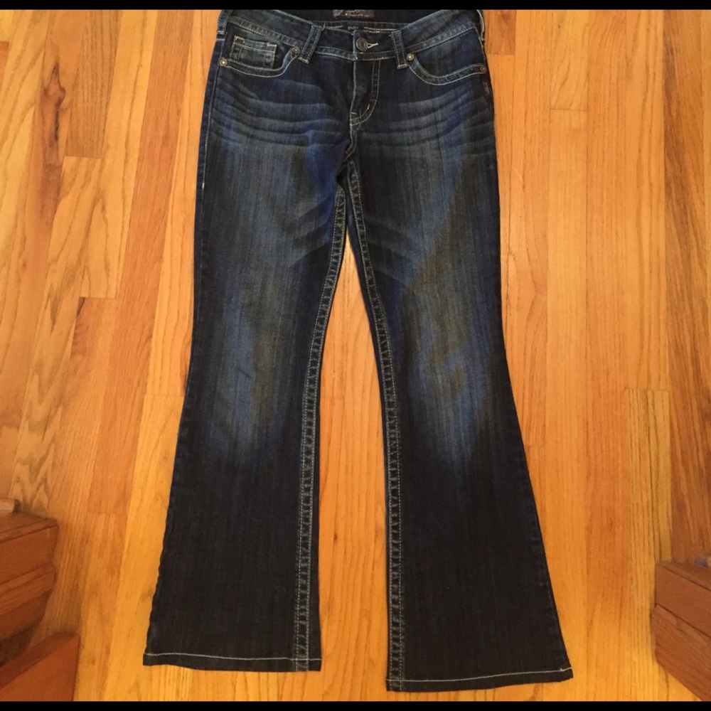 Silver suki straight jeans.