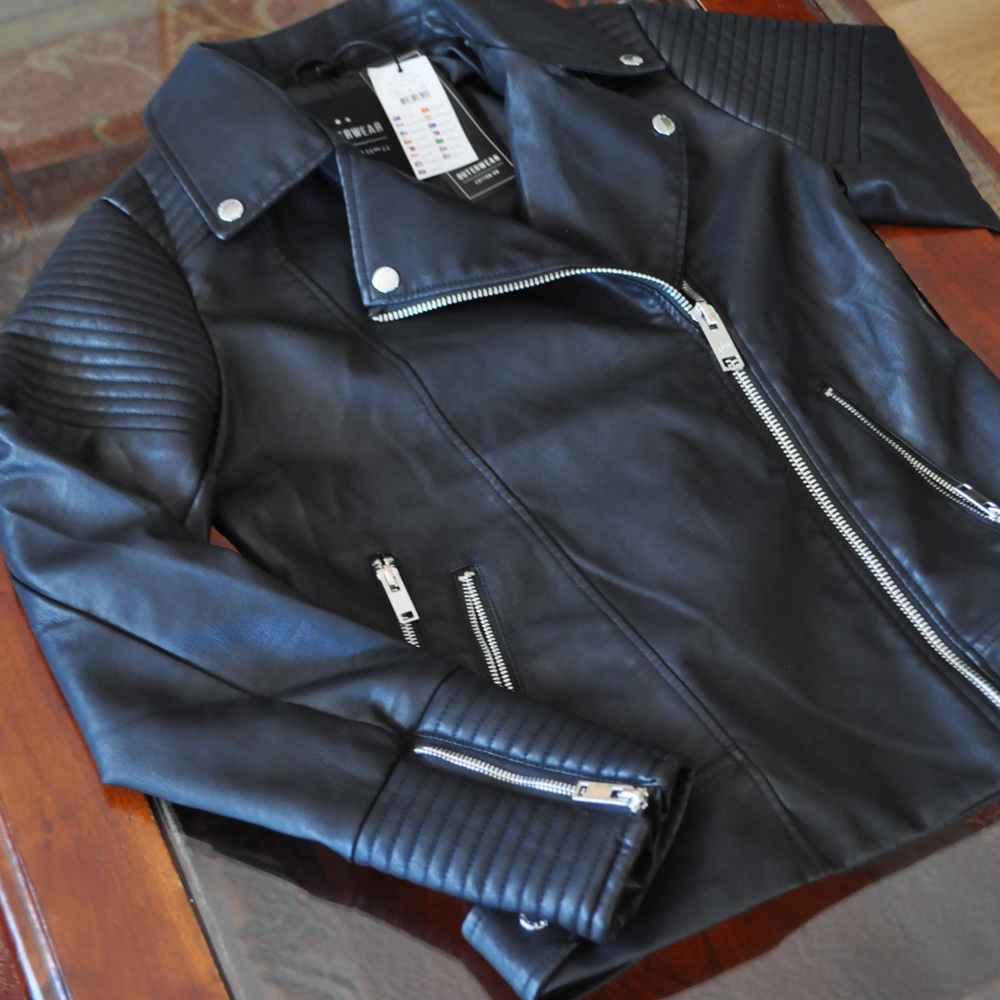 Faux Leather Moto Jacket