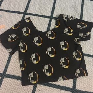 OMIGHTY DAFT PUNK CROP TOP SZ XS/S OMIGHTY DAFT PUNK CROP TOP SZ XS/S