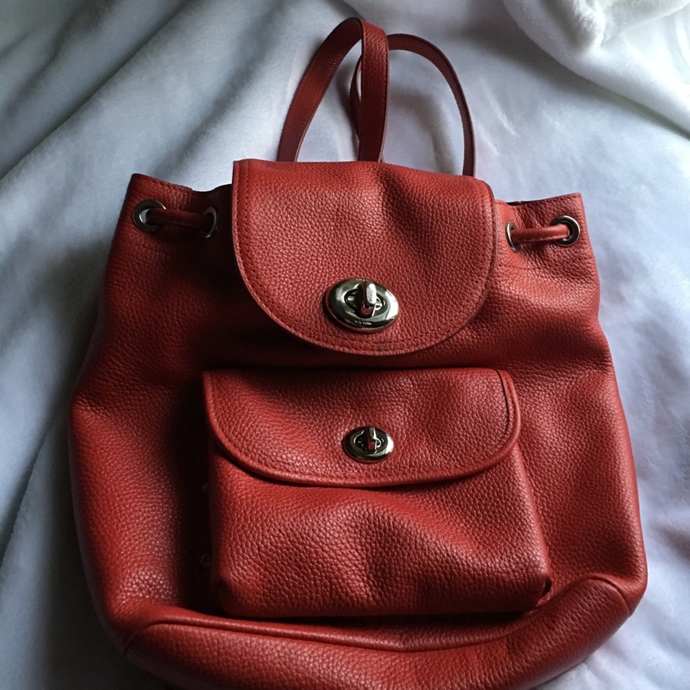 Red Coach Backpack
