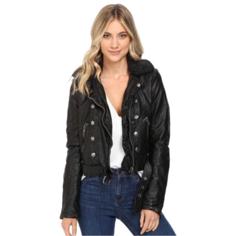 NWT leather free people jacket