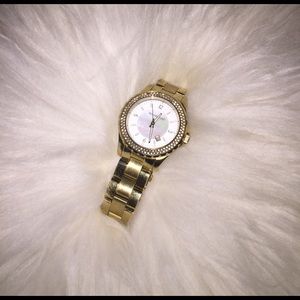 SOLD! Authentic gold/pearl MK watch!