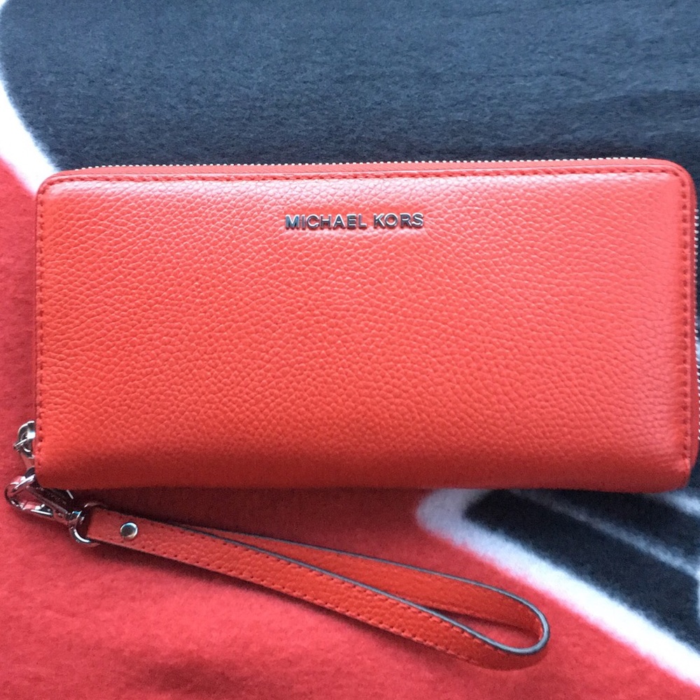 Red Michael Kors Wristlet