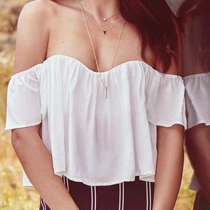 White Off The Shoulder Top