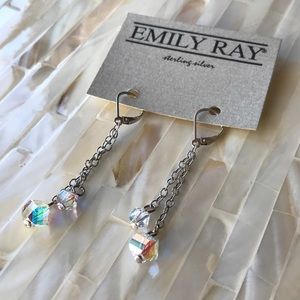 Emily Ray Sterling Silver and Crystal Earrings