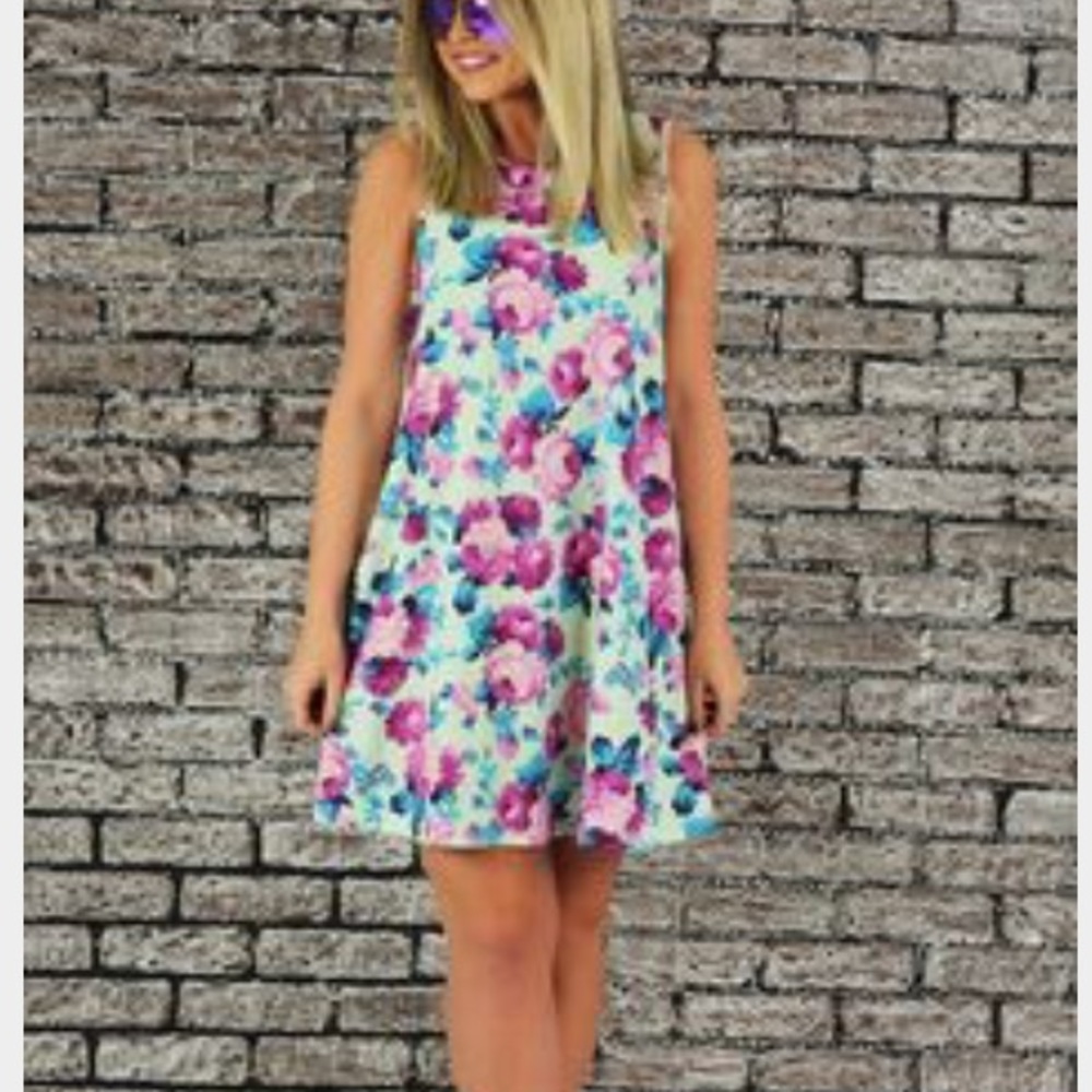 Blue Floral Dress