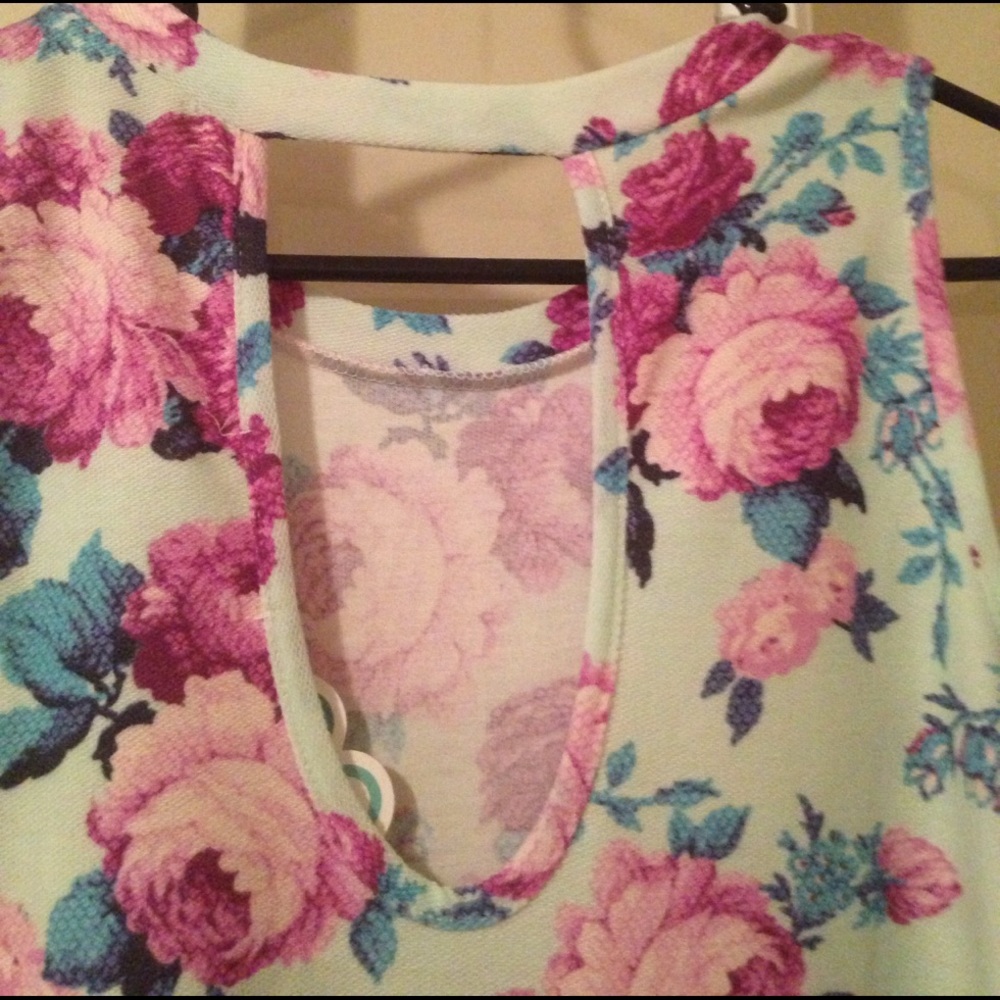 Blue Floral Dress - Picture 4 of 5