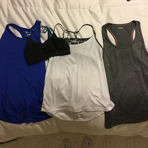 LOT 3 TANKS 3 SPORTS BRA!! 6 ATHLETIC PIECES TOTAL