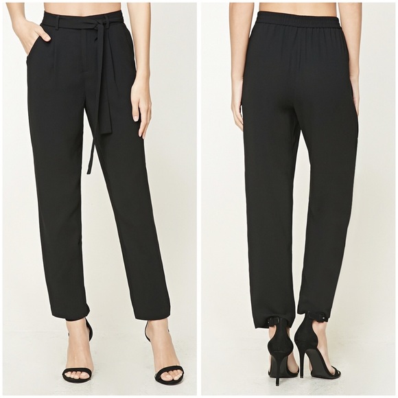 Forever 21 Pants - Forever 21 Tie-Waist Trousers