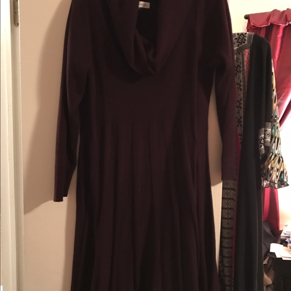 Burgundy Sweater Dress