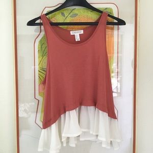 Forever 21 Chiffon-Layered Tank Top