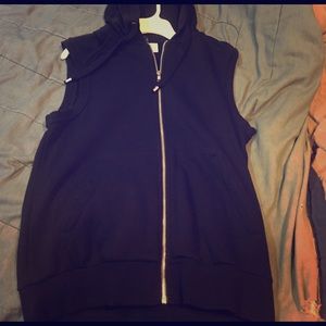 Black Hoodie Vest