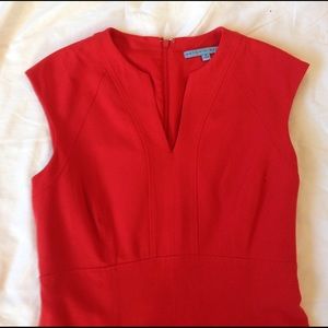 Antonio Melani Red Orange Sleeveless Dress