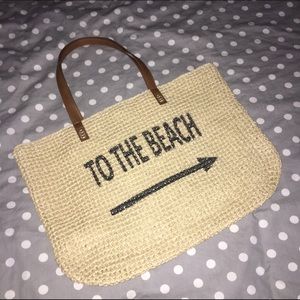 "TO THE BEACH" tote