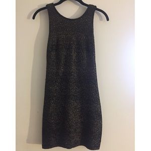 Metallic cross back dress