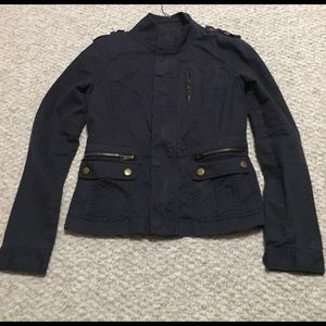 Navy military style jacket perfect for spring!