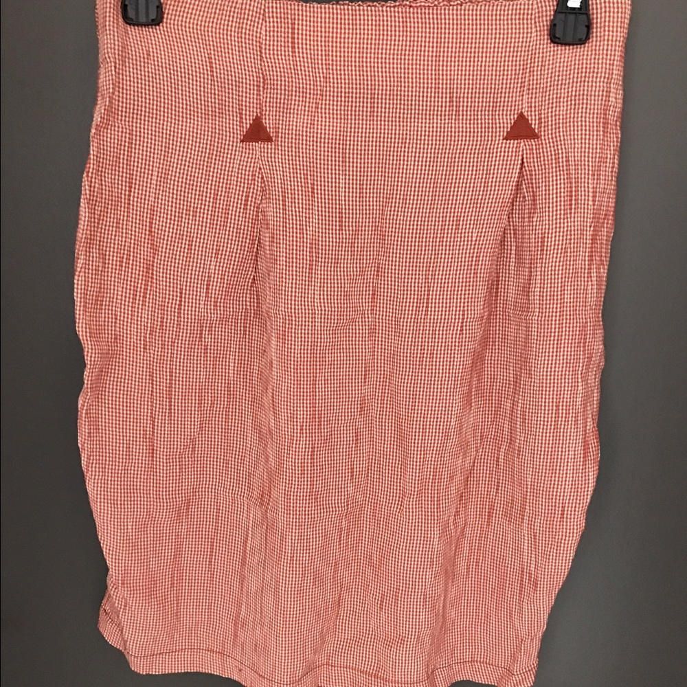 Crinkled pattern straight pencil skirt