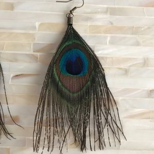 Peacock Feather Earrings