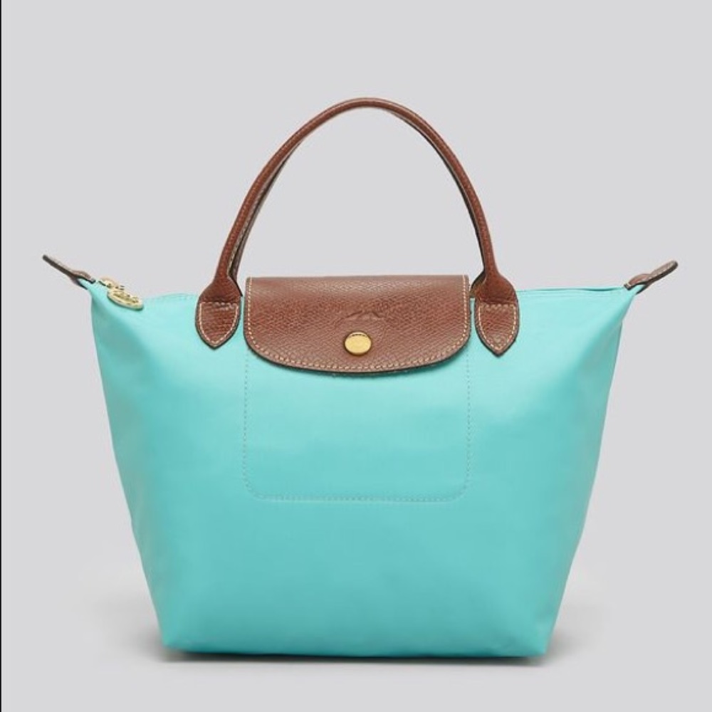 Lonchamp Le Pliage Seafoam Mini Fold Up Tote