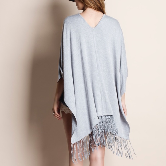 1DAYSALE Fringed Lace Up Tunic Top - Picture 3 of 3